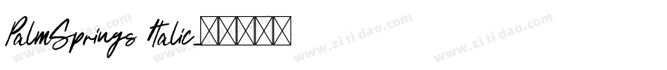 PalmSprings Italic字体转换